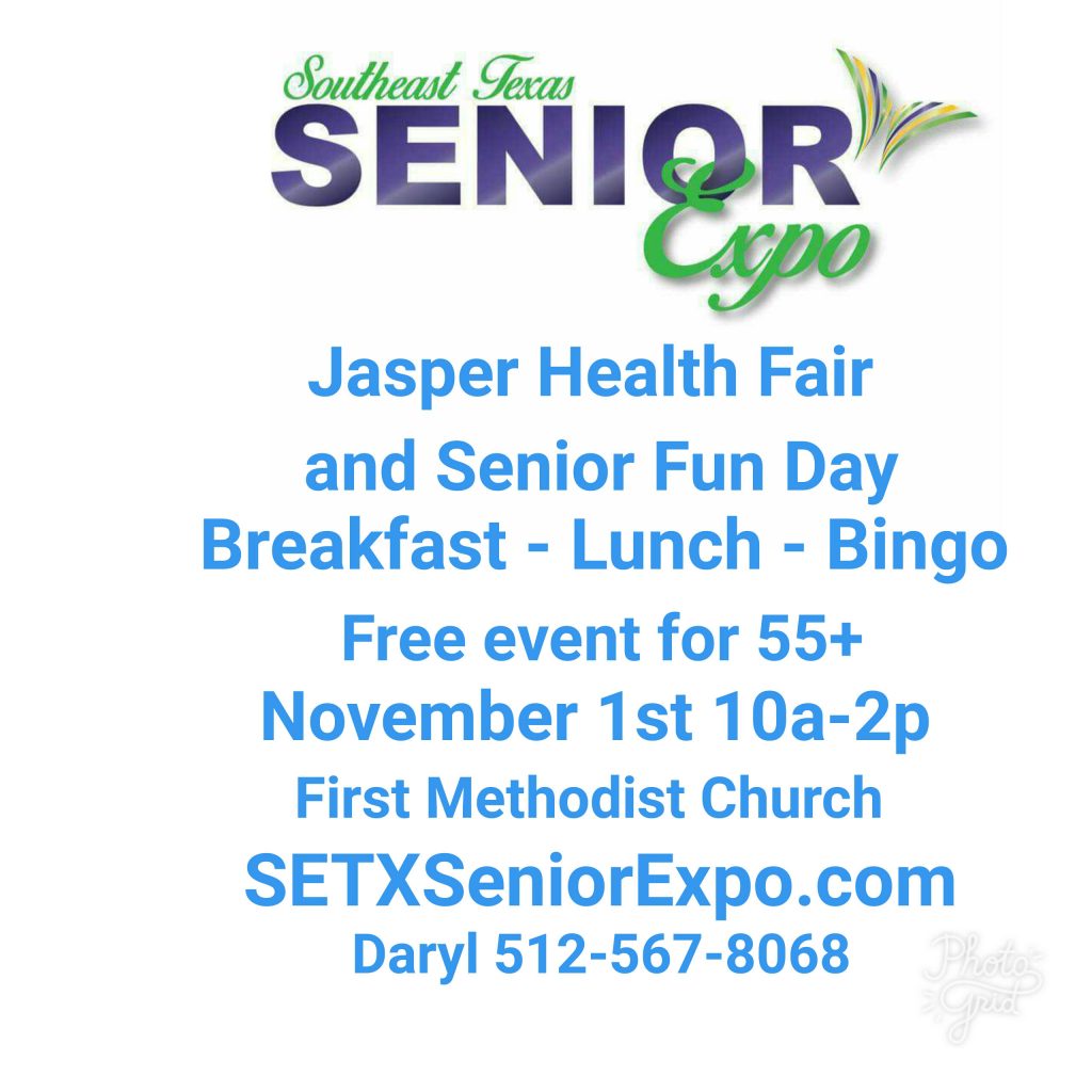 Jasper Senior Expo, Senior Expo Houston area, Senior events Jasper TX, senior marketing Southeast Texas, senior marketing East Texas