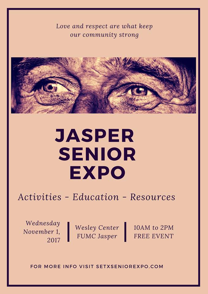 Jasper Senior Expo, Health Fair Jasper TX, Wesley Center Jasper TX, FUMC Jasper TX
