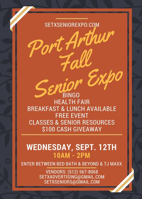Port Arthur Senior Expo, Southeast Texas Senior Events, SETX health fairs, Golden Triangle senior news, Central Mall health fair, Central Mall senior expo